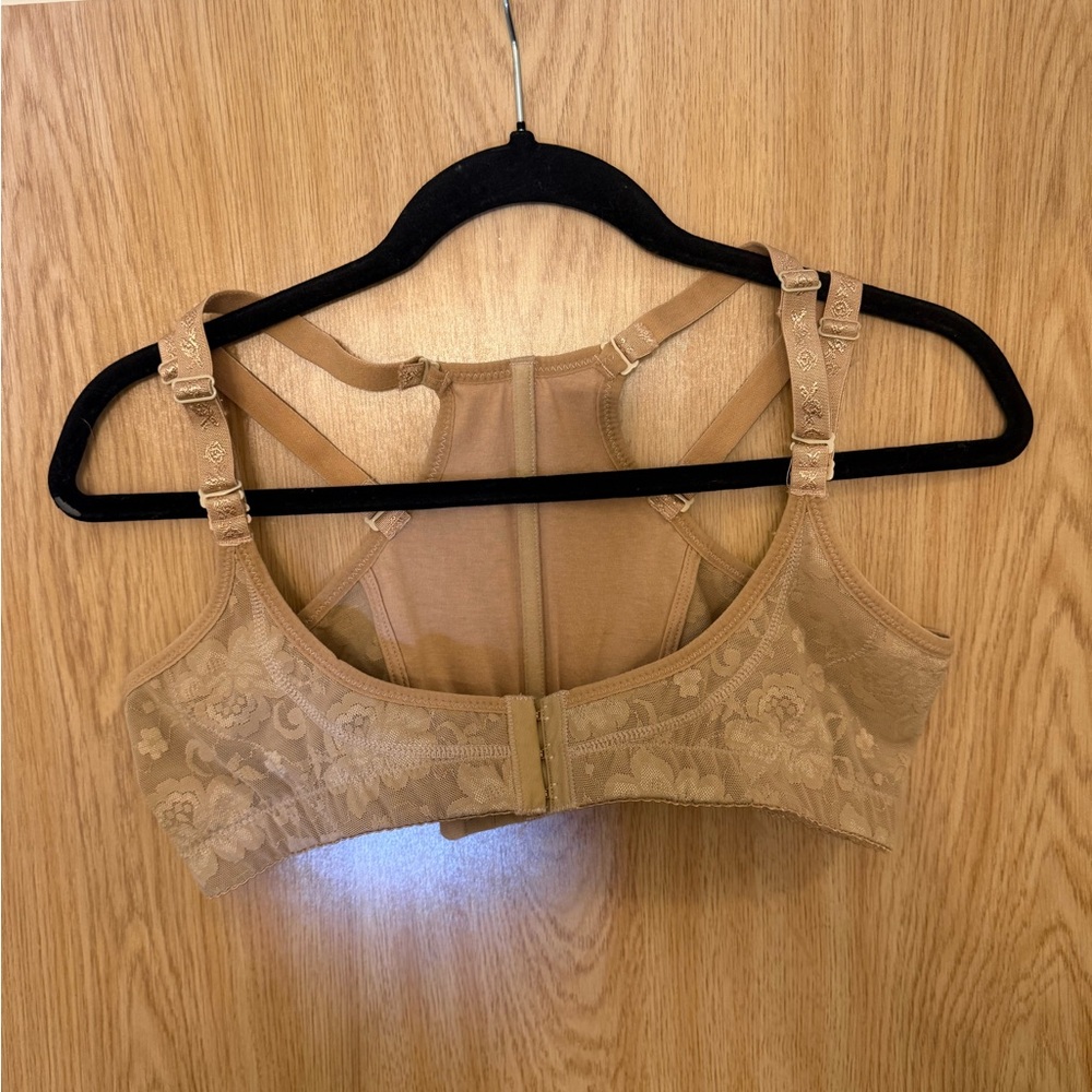 Chic Shaper Lace Posture Bra XL 44-46 Front Closure Support Nude